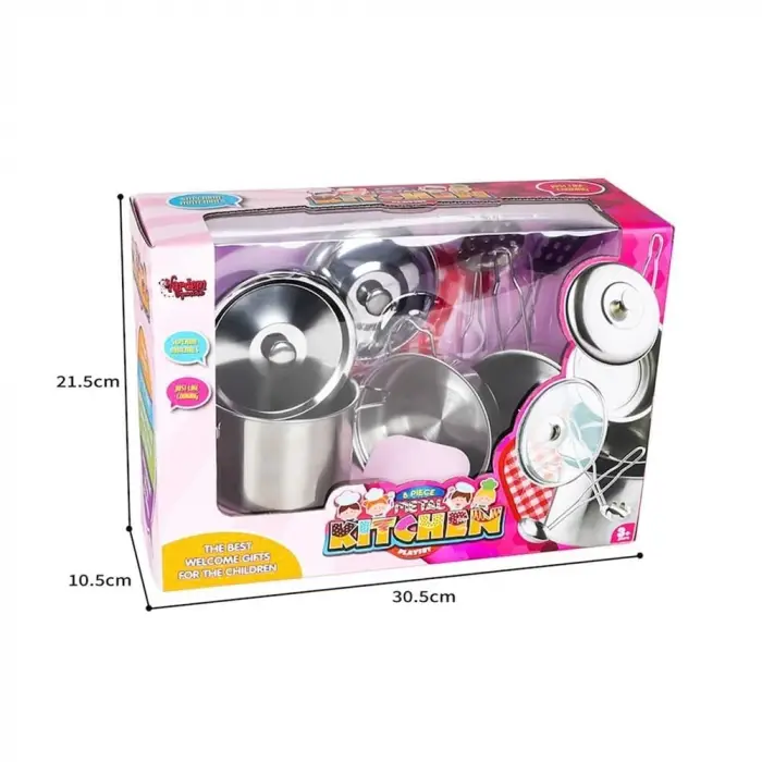 8 PARÇA ÇELİK TENCERE TAVA SETİ VARDEM