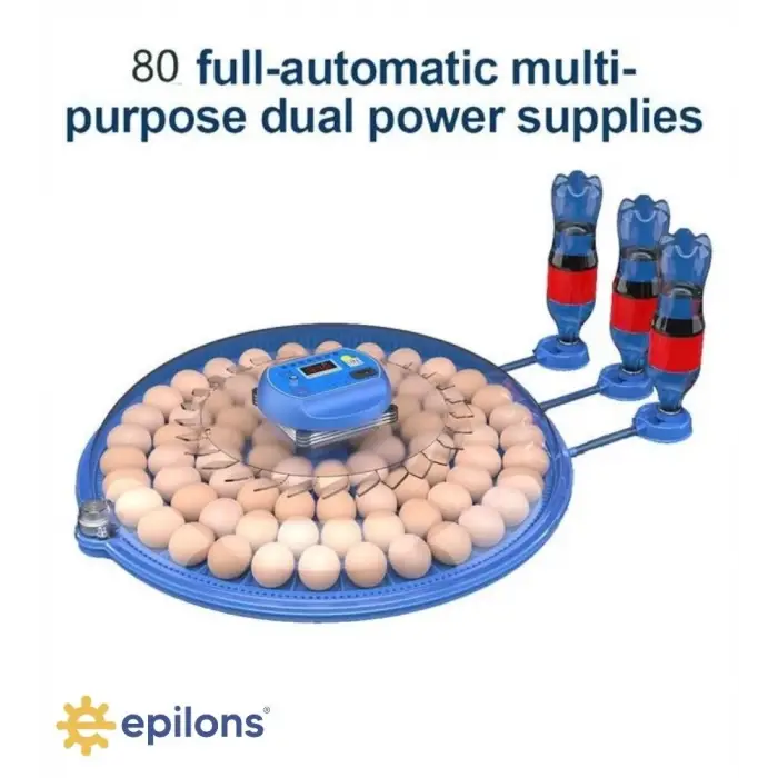 80 Tavuk 240 Kuş Yumurta Kapasiteli Çift Viyollü Kuluçka Makinesi - Kaz, Ördek, Tavuk, Bıldırcın İçin