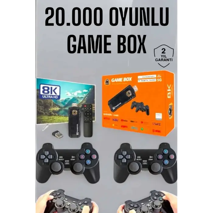 8K Premium 20.000 Oyunlu Gamebox TV Uyumlu