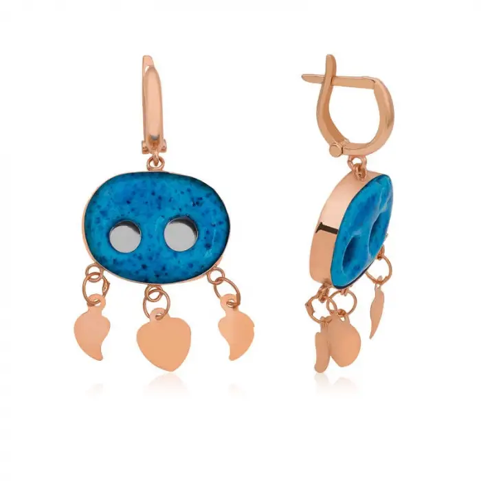 925 Ayar Gümüş Süryani Gözü Küpe (EA1160207) (336336)