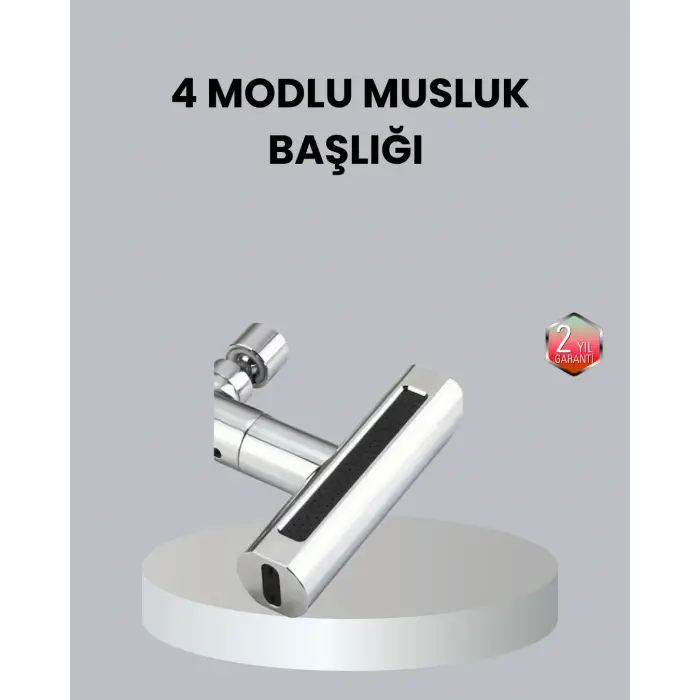 ABS Pirinç Alaşımlı Musluk Başlığı 4 Modlu 360° Dönebilen ve Ekonomik