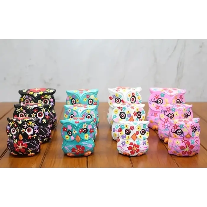 Ahşap 3lü Baykuş Seti Polos:3