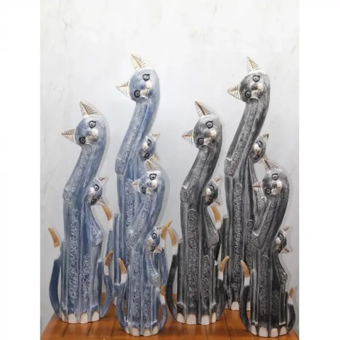 Ahşap 3lü Kedi Seti 1 Metre Model 2