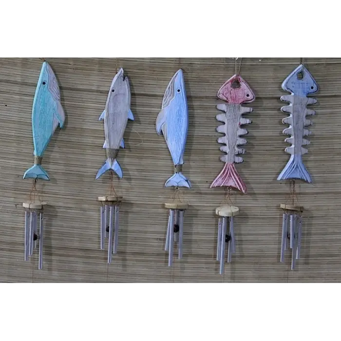 Ahşap Balıklı Metal Çan No:5