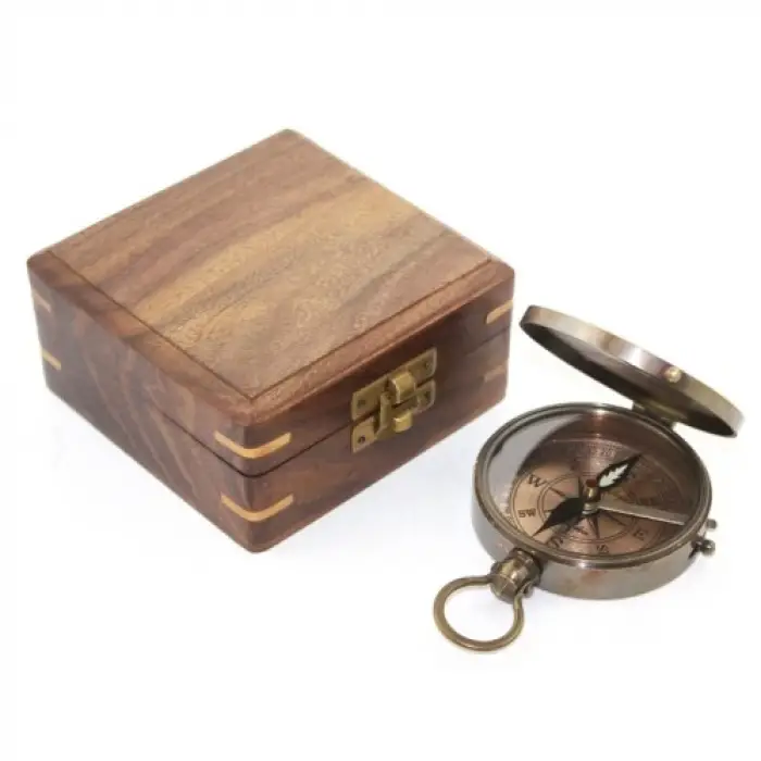 Ahşap Kutulu Pusula Model 5