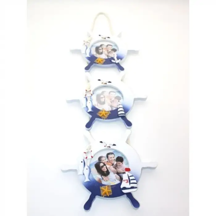 Ahşap Marin 3lü Çerçeve