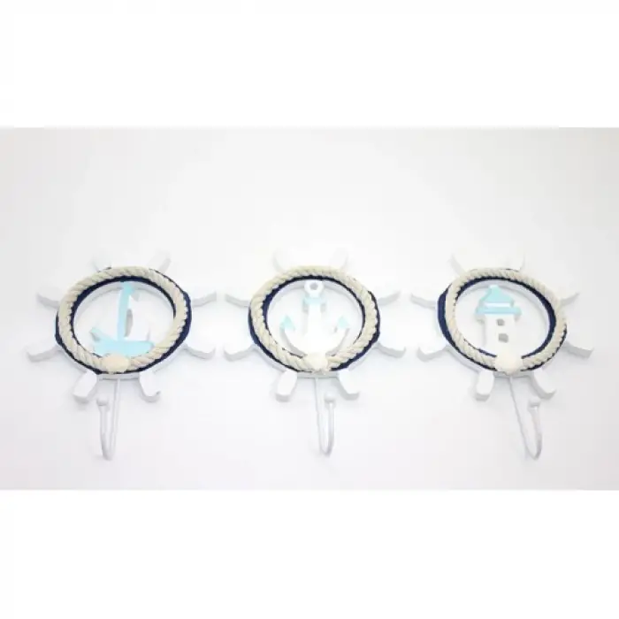 Ahşap Marin Dümenli Askılık