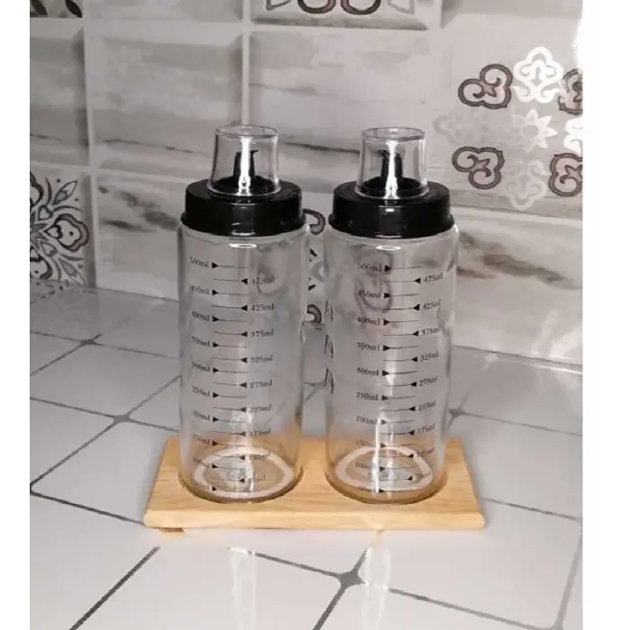 Ahşap Yağdanlık Altlığı -2 Bölmeli Yağlık Sosluk Standı (336336)