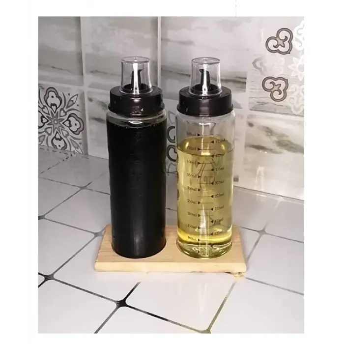 Ahşap Yağdanlık Altlığı -2 Bölmeli Yağlık Sosluk Standı (336336)