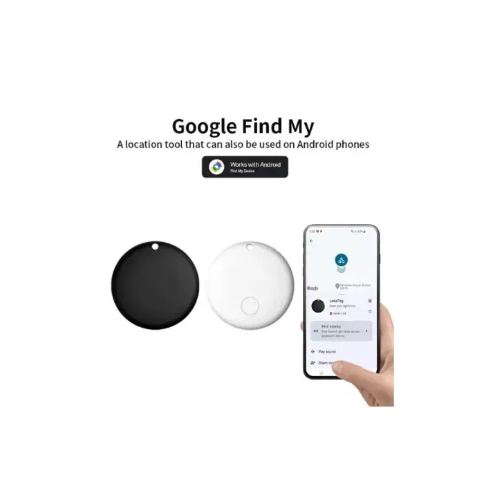 Airtag Android Konum Belirleme Akıllı Takip Cihazı Smart Finder Beyaz