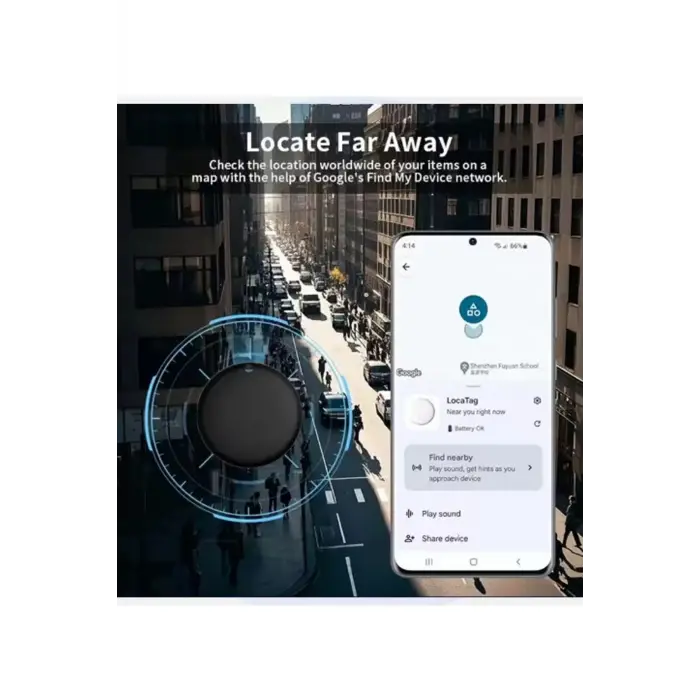Airtag Android Konum Belirleme Akıllı Takip Cihazı Smart Finder Siyah