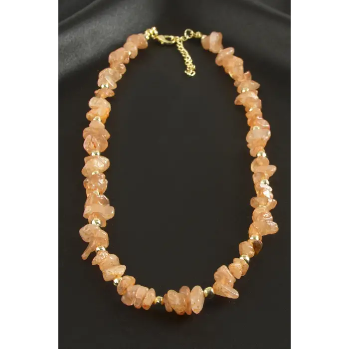 Akik Kırık Doğaltaş Kolye