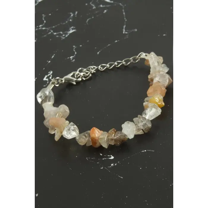 Akik Kırık Doğaltaşlı Bileklik