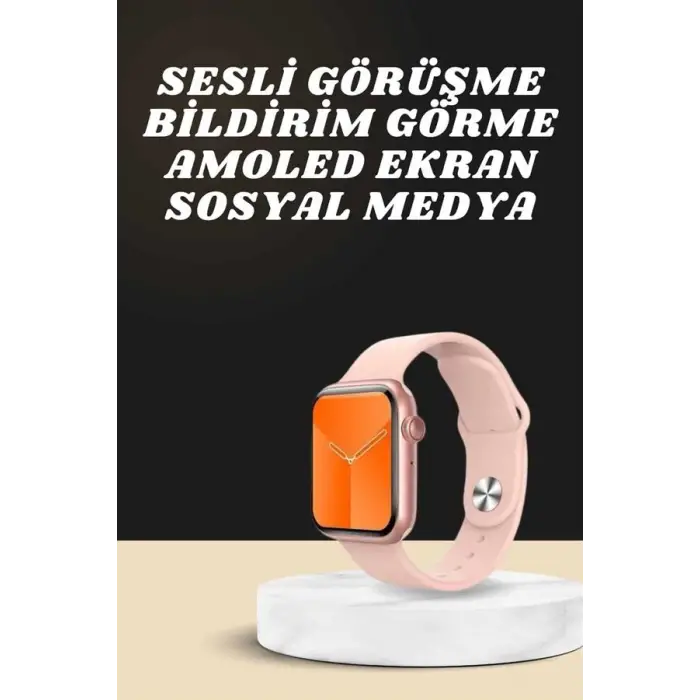 Akıllı Saat Alarm ve Titreşim Uyku ve Sağlık Takibi GPS Uyumlu Nabız Ölçer Sesli Görüşme