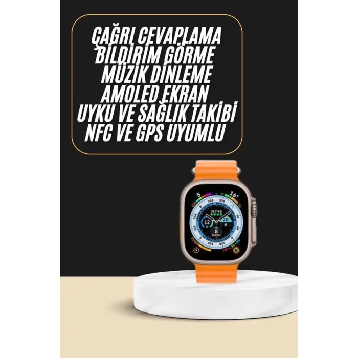 Akıllı Saat Amoled Ekran Bluetooth Bağlantılı Özel Tasarım Unısex