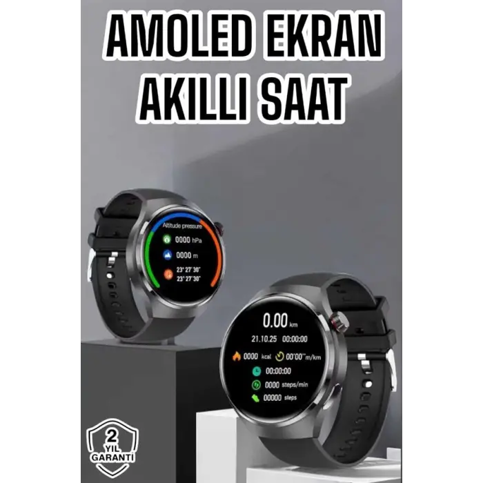 Akıllı Saat Bluetooth Bağlantılı Amoled Ekran Uyku ve Sağlık Takibi