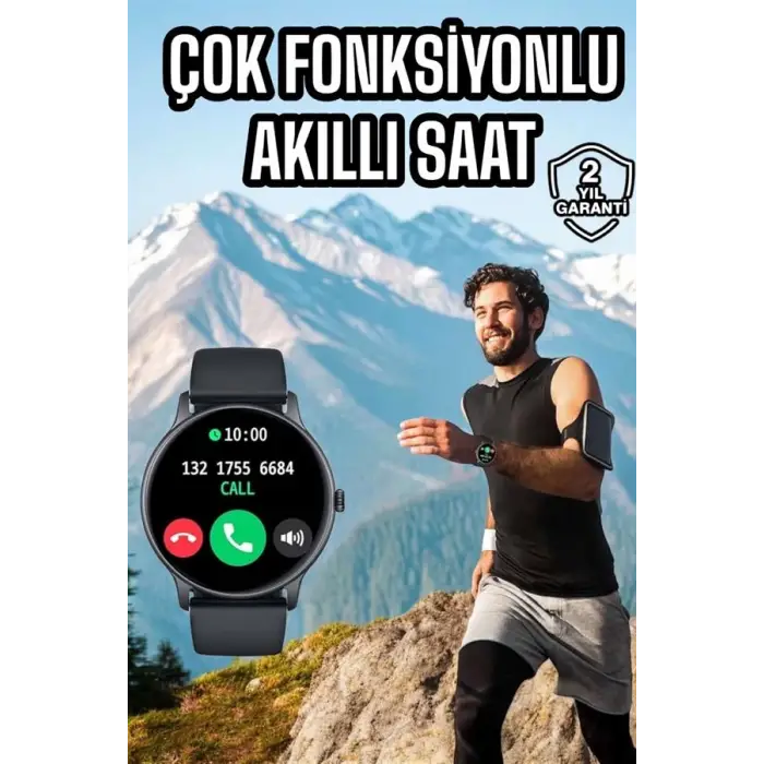 Akıllı Saat Çok Fonksiyonlu Sesli Görüşme NFC Uyumlu Amoled Ekran