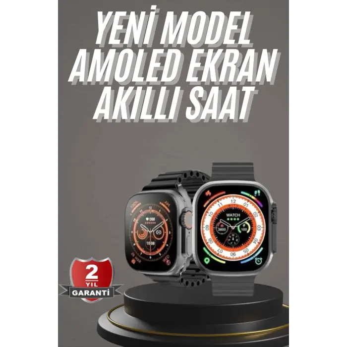 Akıllı Saat Kordon Hediyeli Güçlü Batarya Kapasiteli Titreşimli Bildirim Görme Unisex