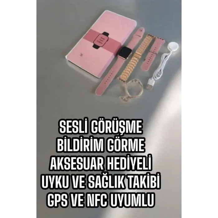 Akıllı Saat Sesli Görüşme Bildirim Görme Uyku ve Sağlık Takibi