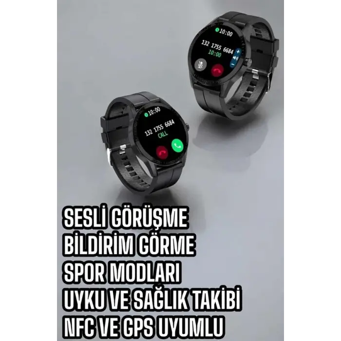 Akıllı Saat Sesli Görüşme Bluetooth Bağlantılı 3 Kordonlu