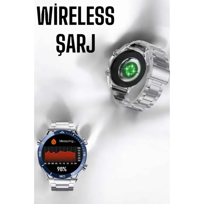 Akıllı Saat Yeni Nesil 2024 Model Metal Kordonlu Bluetooth Bağlantılı