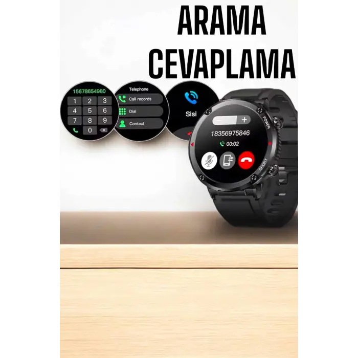 Akıllı Saat Yeni Nesil Bluetooth Bağlantılı Uyku ve Sağlık Takibi NFC ve GPS