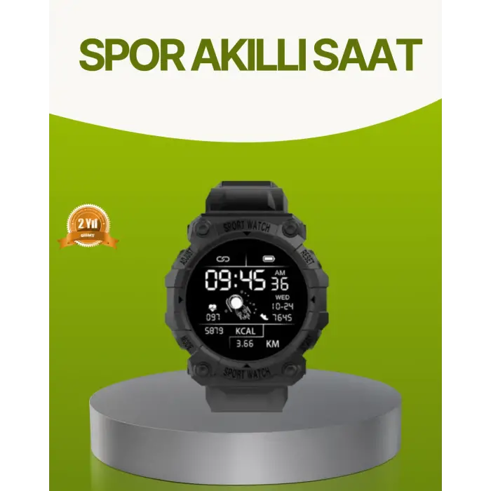Akıllı Spor Saat – Nabız Ölçer, Adım Sayar ve Kalori Takipli
