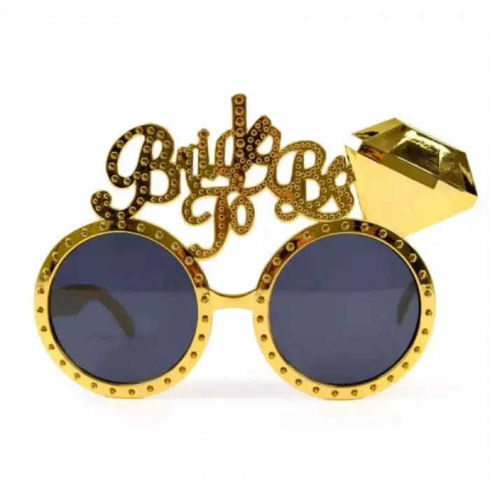 Altın Renk Bride To Be Yazılı Gelin Gözlüğü