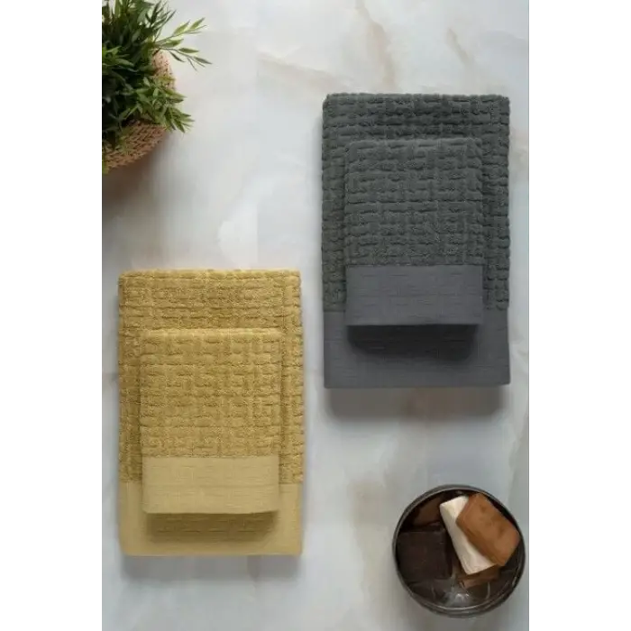 Altınbaşak Bambi Banyo Seti Antrasit Hardal