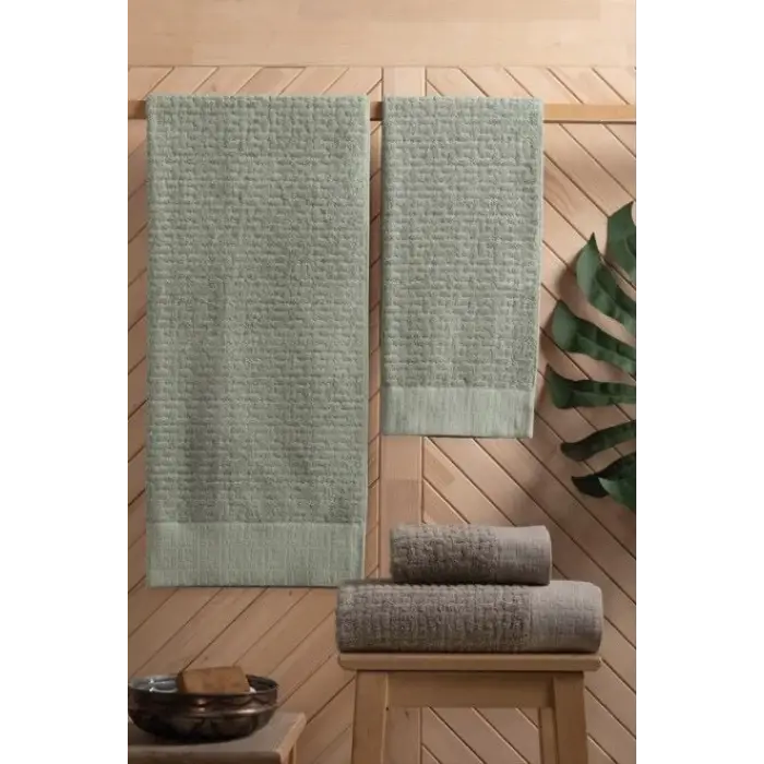 Altınbaşak Bambi Banyo Seti Koyu Bej Yeşil