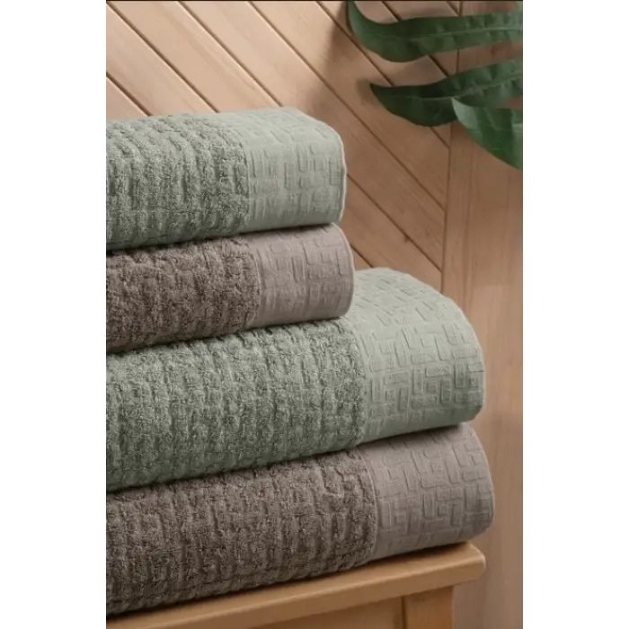 Altınbaşak Bambi Banyo Seti Koyu Bej Yeşil