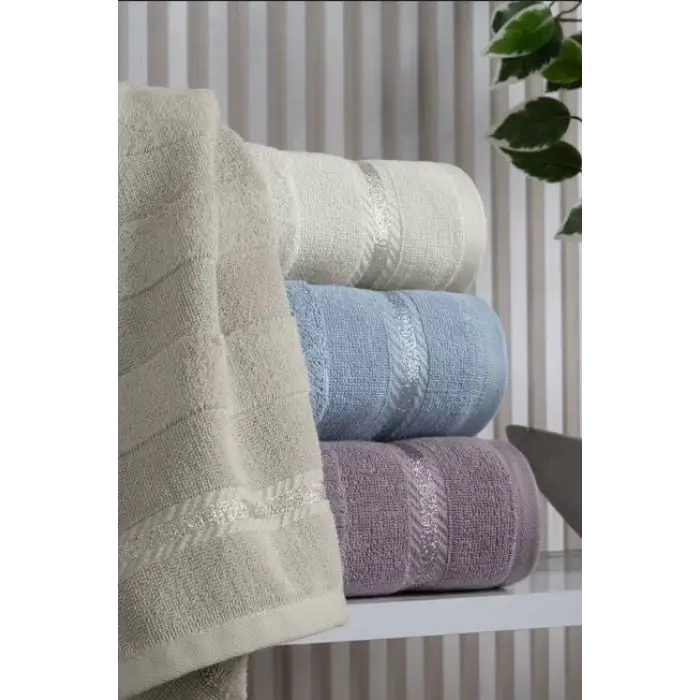 Altınbaşak Jakarlı 4´lü 50x90 El Havlusu Nila