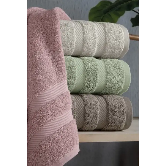 Altınbaşak Jakarlı 4´lü 50x90 El Havlusu Nori