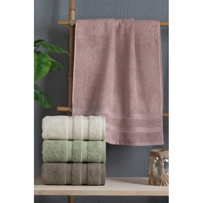 Altınbaşak Jakarlı 4´lü 50x90 El Havlusu Nori