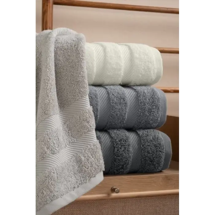 Altınbaşak Jakarlı 4´lü 50x90 El Havlusu Nori V2