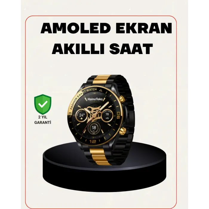 Amoled Akıllı Saat Manyetik Şarj GPS Destekli Spor ve Günlük Kullanım