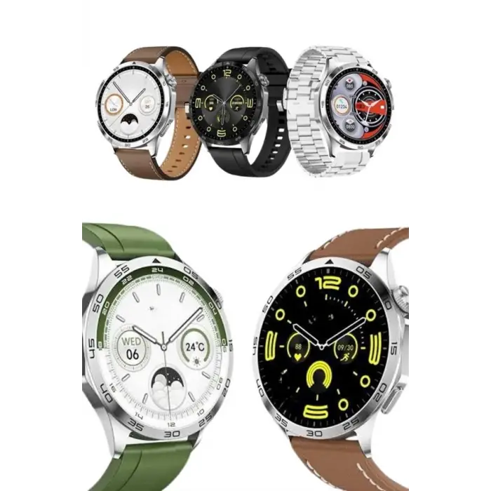 Amoled Ekran 3 Kordonlu Akıllı Saat 5.0 Bluetooth Bağlantılı Android Ve İos Uyumlu