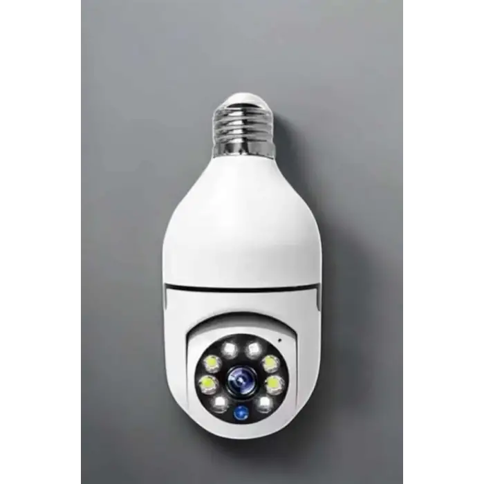 Ampul Görünümlü Güvenlik Kamerası Duylu Wifi Kamerası Dönebilen