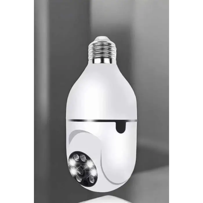 Ampul Görünümlü Güvenlik Kamerası Duylu Wifi Kamerası Dönebilen