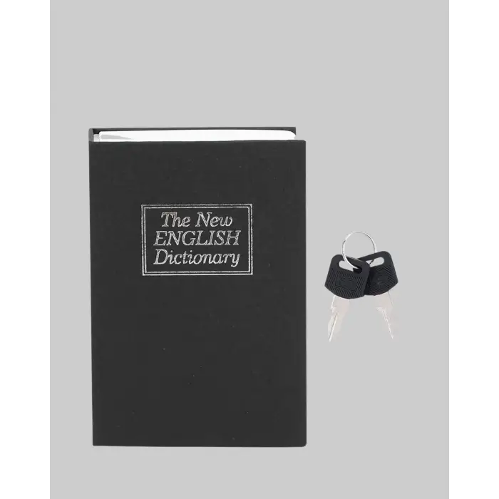 Anahtarlı Gizli Kitap Kasa – Metal İç Yapı, Kamuflajlı Sözlük Tasarım