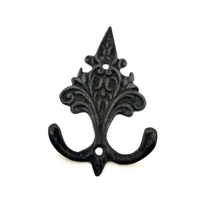 Eco Lounge Antika Tarz Dekoratif Pirinç Çam Figürlü Askı - 98x57 mm, Oksit