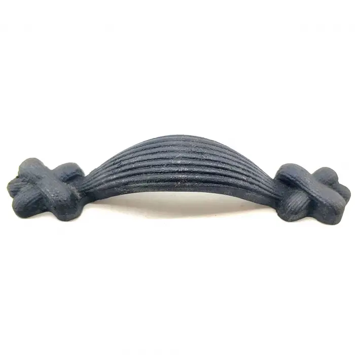 Antika Tarz Dekoratif Pirinç Örgü Mobilya Kulbu - 22x120 Mm, Oksit