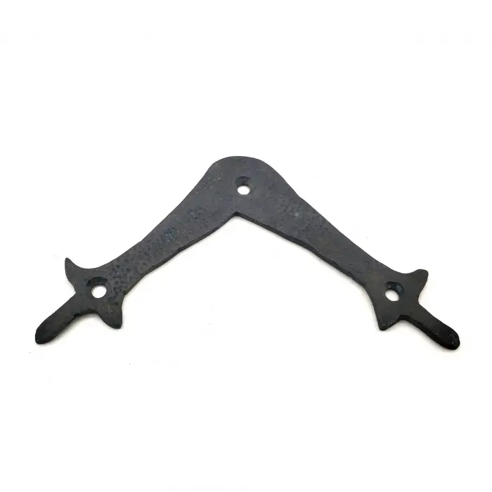 Antika Tarz Dekoratif Pirinç Zambak Gönye - Üst, 107x107 Mm, Oksit