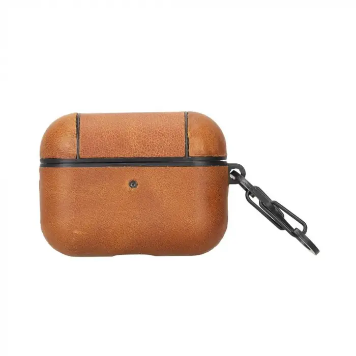 Apple AirPods Pro Uyumlu Deri Kılıf Juni TN11 Taba