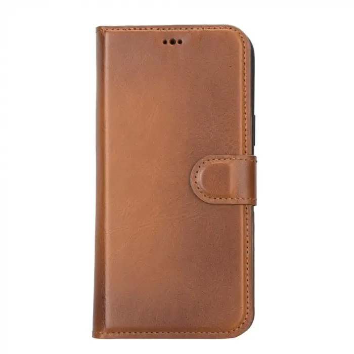 Apple iPhone 14 Plus Uyumlu Deri Cüzdanlı Kılıf MWWN RST2EF Taba