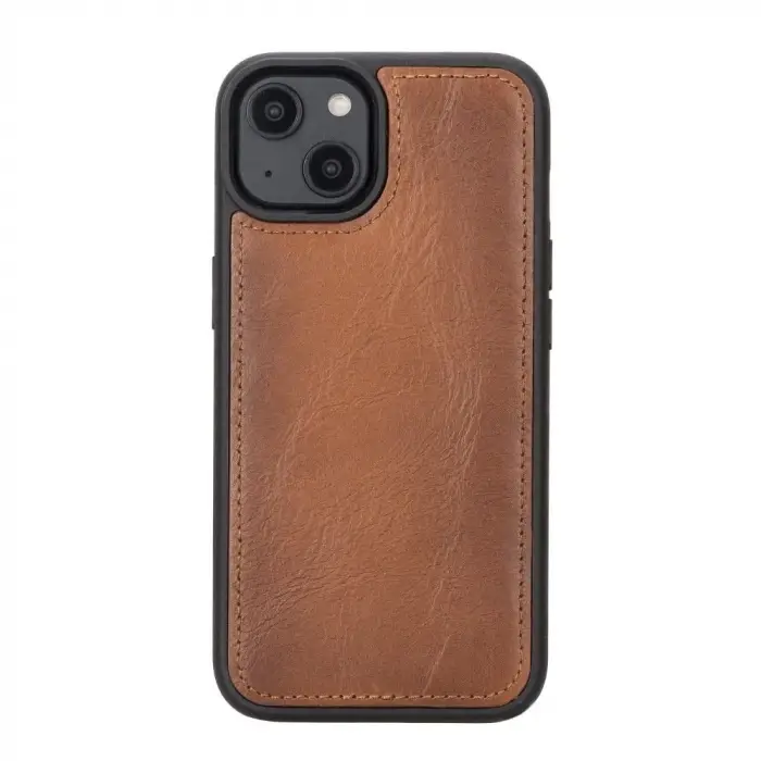 Apple iPhone 14 Uyumlu Deri Cüzdanlı Kılıf MWWN RST2EF Taba