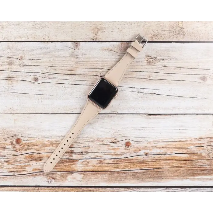 Apple Watch Uyumlu Deri Kordon 42-44-45mm Slim NU1