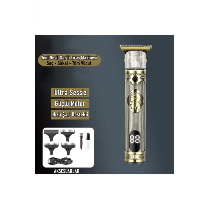 Ar-0114 Profesyonel Saç Sakal Ense Vücut Lazer Öncesi Kuaförlere Özel Tıraş Makinesi Demir Kasa