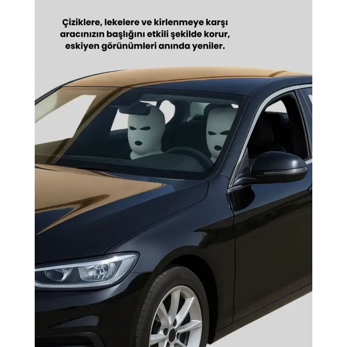 Araba Koltuk Başlığı Kılıfı 2’li Set Polyester Komik Tasarım