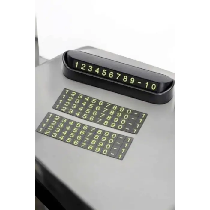 Araba Park Numaratörü Araç İçi Numaralık Değiştirilebilir Çevirmeli Mini